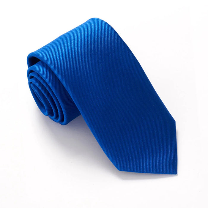 Van Buck | Plain Ribbed Silk Tie | Colour: ROYAL BLUE