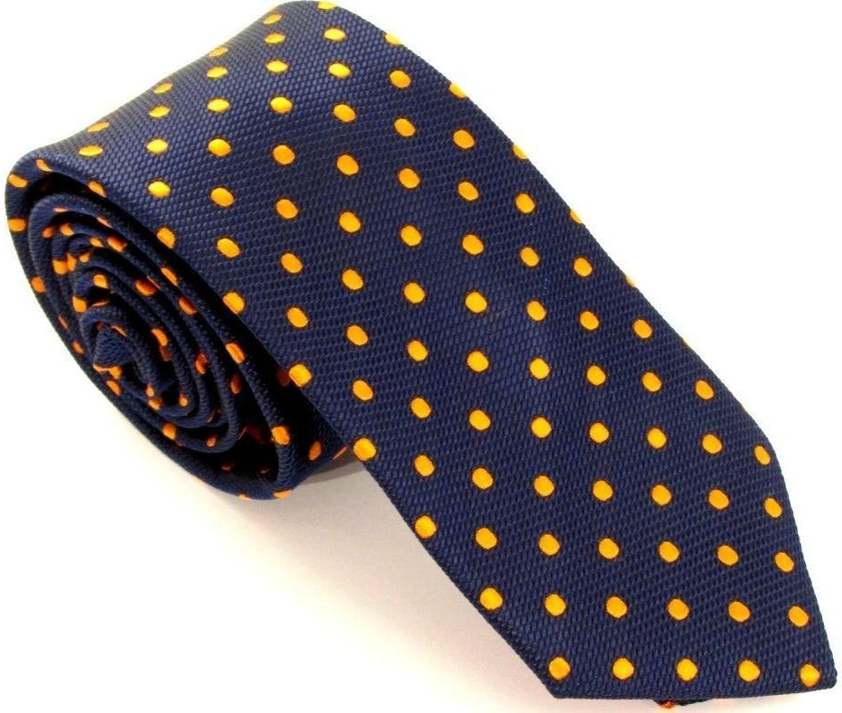 Van Buck - Spot Tie - Colour: Navy/Orange