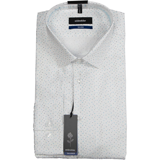 Seidensticker - Multi Spot Shirt - Colour: White/Blue Dot