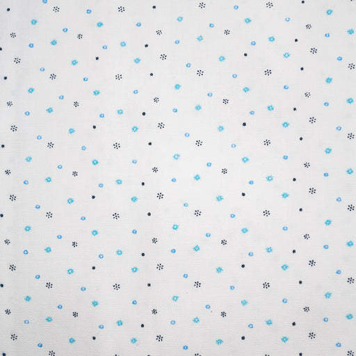 Seidensticker | Multi Spot Shirt - White with Blue | Collar Size: 16", 17", 17 1/2"