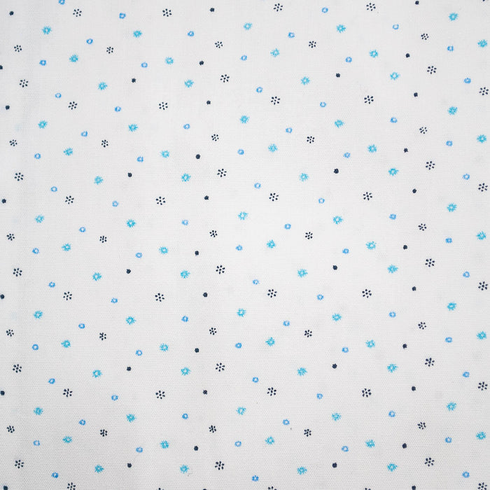 Seidensticker | Multi Spot Shirt - White with Blue | Collar Size: 16", 17", 17 1/2"