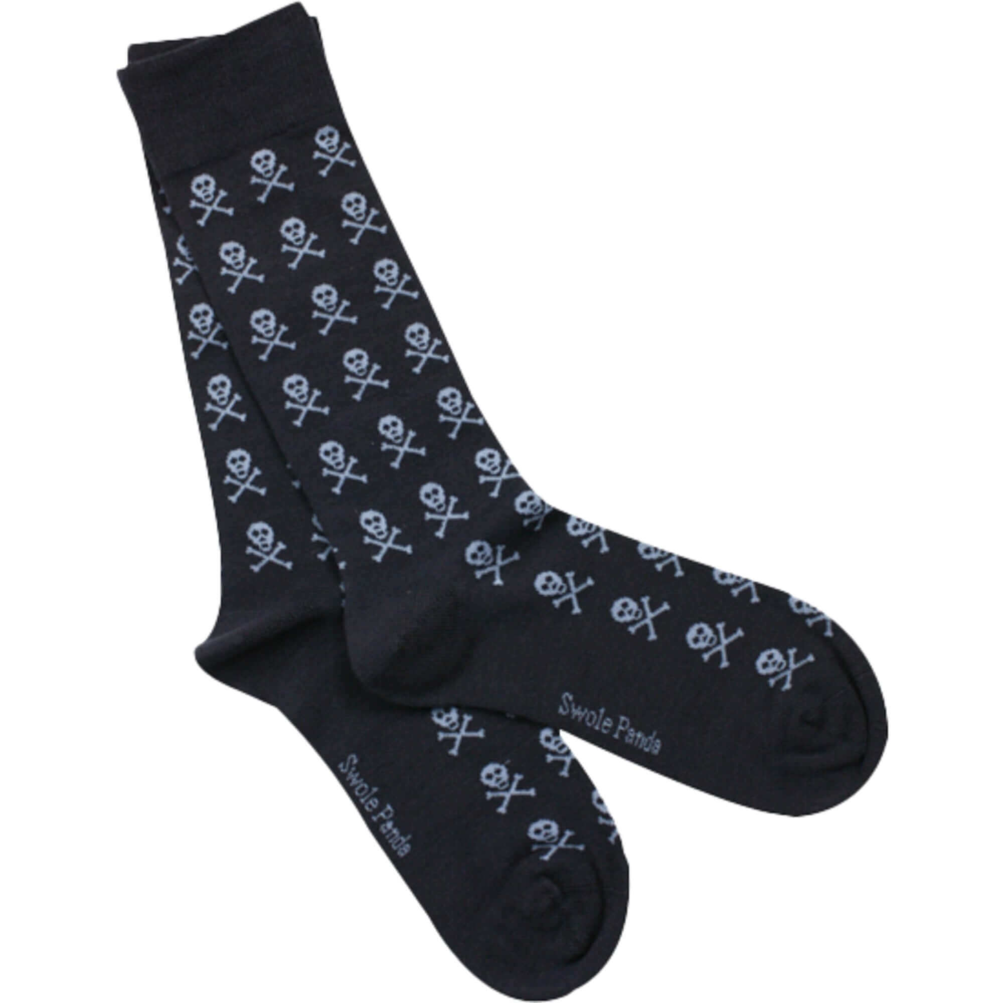 Swole Panda - Premium Eco-Friendly Bamboo Socks - Colour: Skull & Crossbones Navy