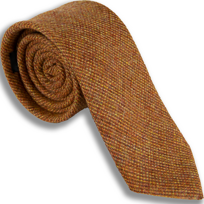 Van Buck | Rustic Wool Tie | Colour: Rust / Gold