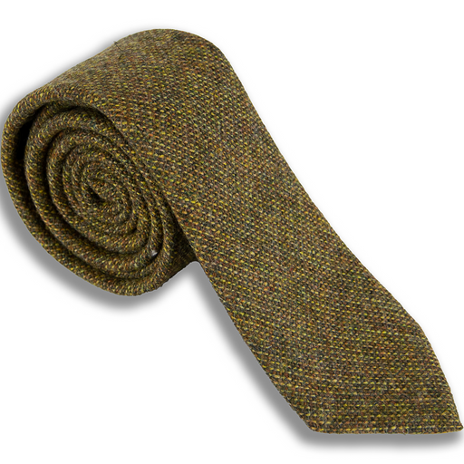 Van Buck | Rustic Wool Tie | Colour: Olive / Gold
