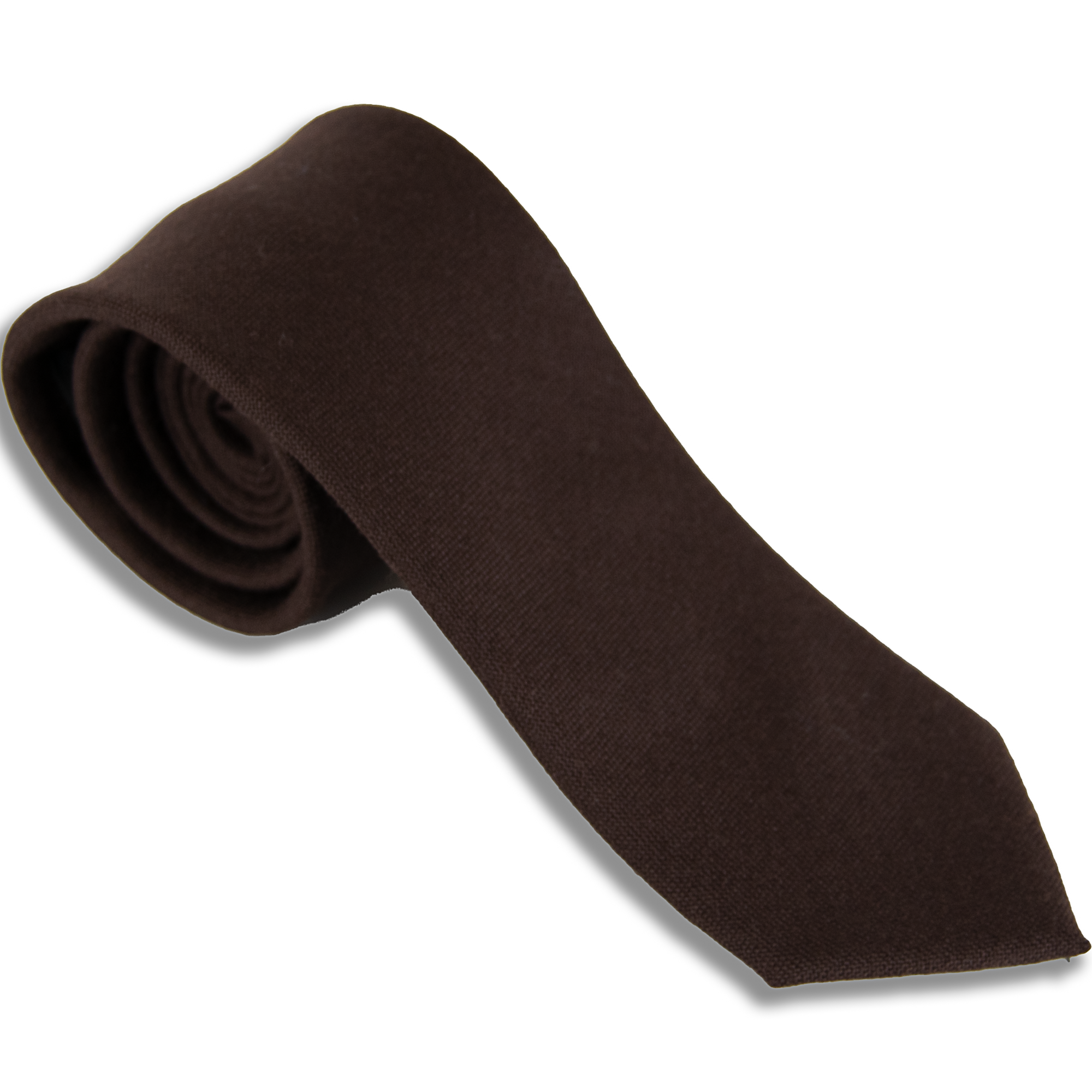 Van Buck - Wool Tie - Colour: Dark Brown