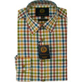 Viyella - 80/20 Club Check Shirt - Colour: Blue Green Rust Check