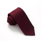 Van Buck - Plain Ribbed Silk Tie - Colour: Wine