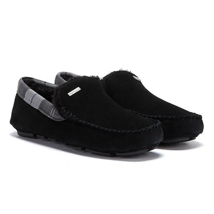 Barbour - Monty Suede Slipper - Colour: Black