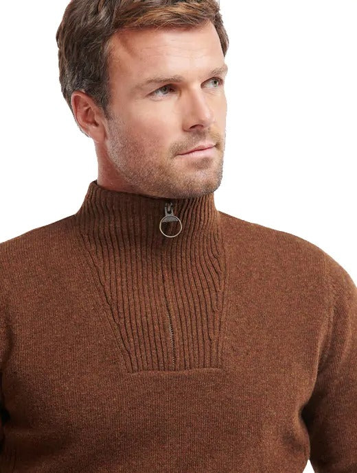 Barbour - Nelson Essential 1/4 Zip Pullover - Colour: Dark Sand