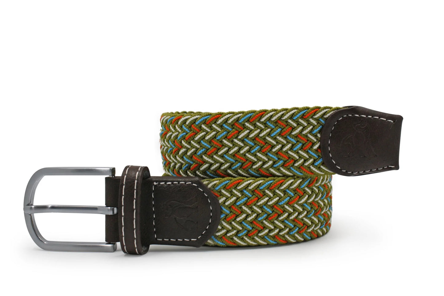 Swole Panda - Recycled Woven Belt - Colour: Khaki / Blue