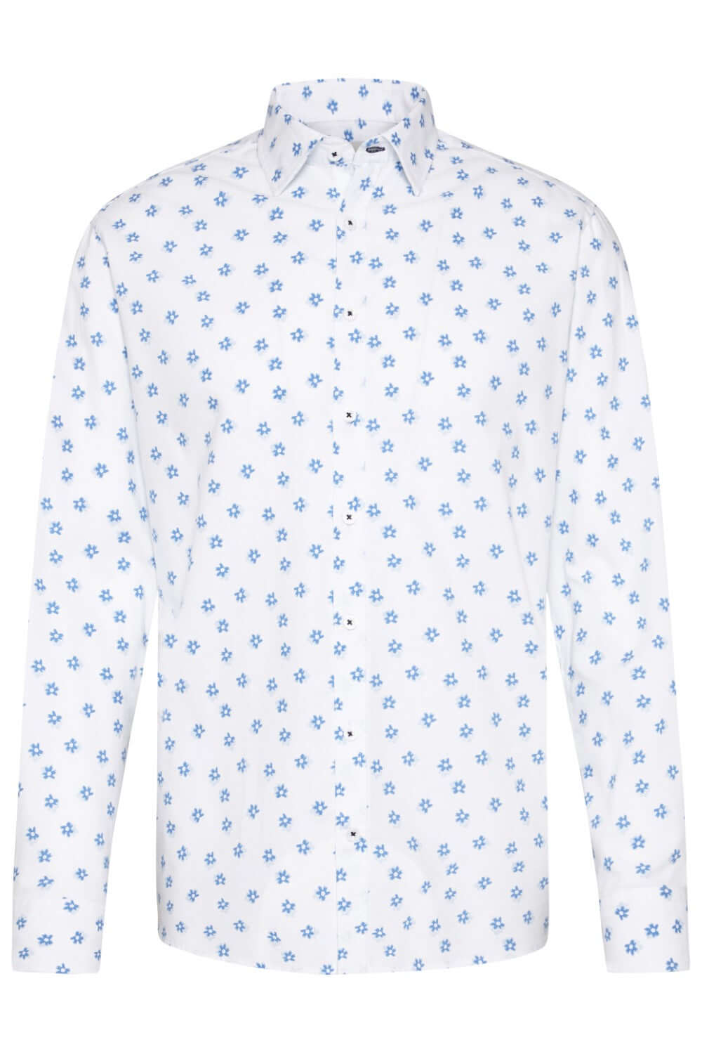 Bugatti - Daisy Print Shirt - Colour: White/Blue