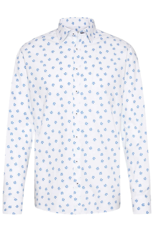 Bugatti | Daisy Print Shirt | Blue | Size: Small, Medium, Large, Extra Large, 2XL, 3XL