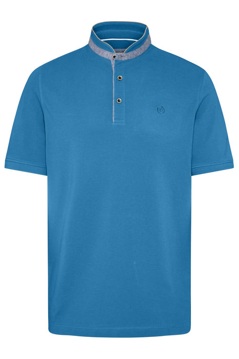 Bugatti | Stand Collar Polo Shirt | Colour: Blue