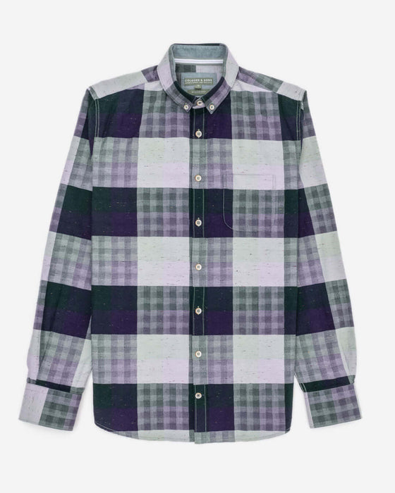 Colours & Sons | Checked Shirt | Dusk | Size: Small, Medium, Large, Extra Large, 2XL