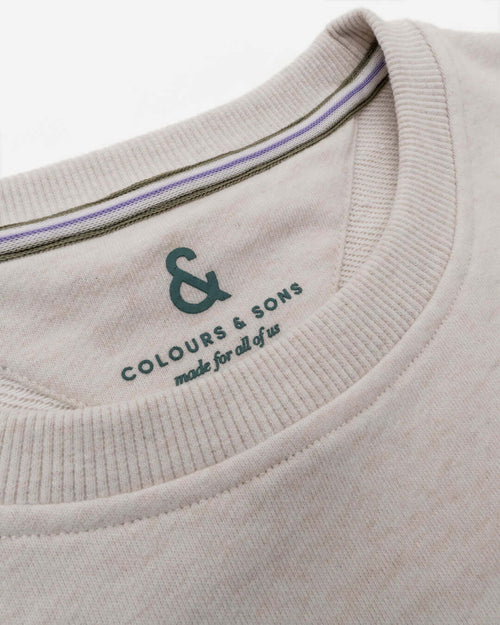 Colours & Sons chevron crew-neck sweatshirt – model front view