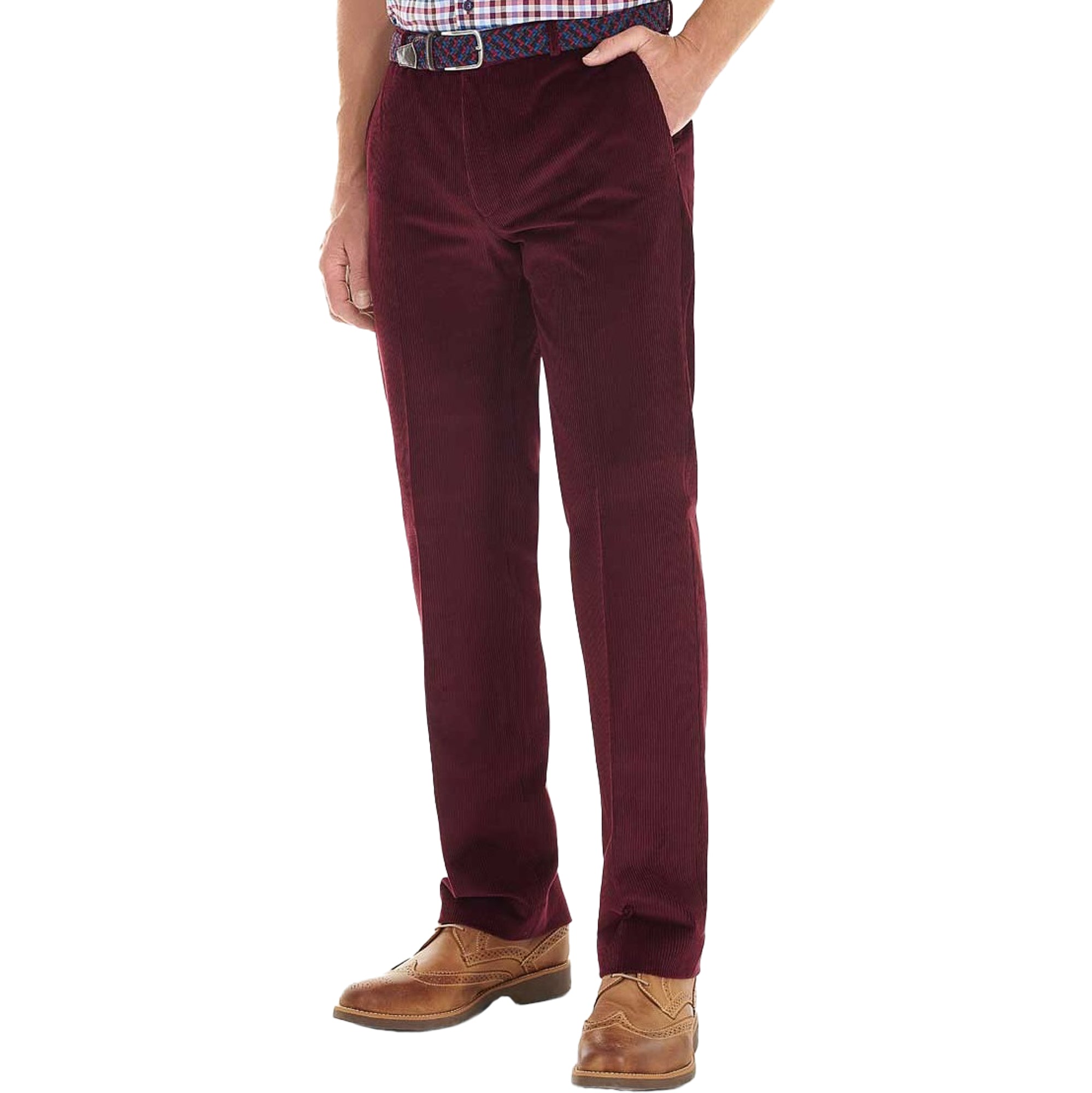 Gurteen - Verona Stretch Corduroy | Cotton - Colour: Wine