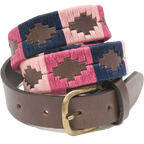 Pioneros - Polo Belt | 3 Colour - Colour: Berry with Navy and Pink