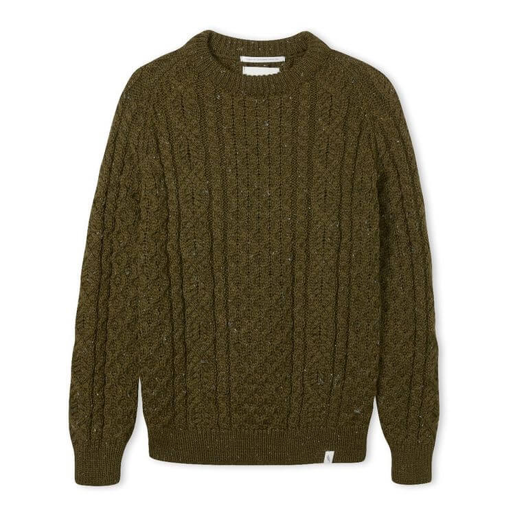 Peregrine - Hudson Arran Jumper - Colour: Khaki