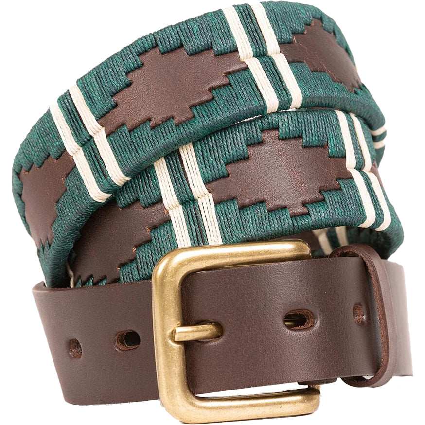 Pioneros - Polo Belt | 2 Colour | Double Stripe - Size: 30"