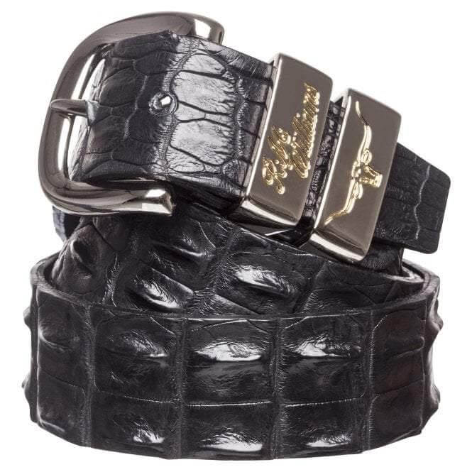 R M Williams - Crocodile Belt - Colour: Black