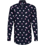 Seidensticker - Floral Shirt - Colour: Navy Print
