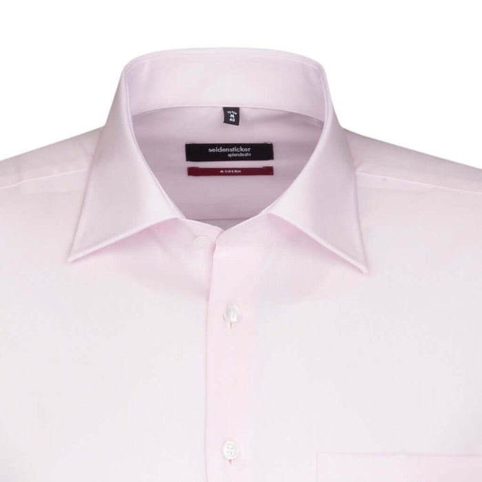 Seidensticker | Chambray Cotton Shirt | Colour: Pink, Lilac