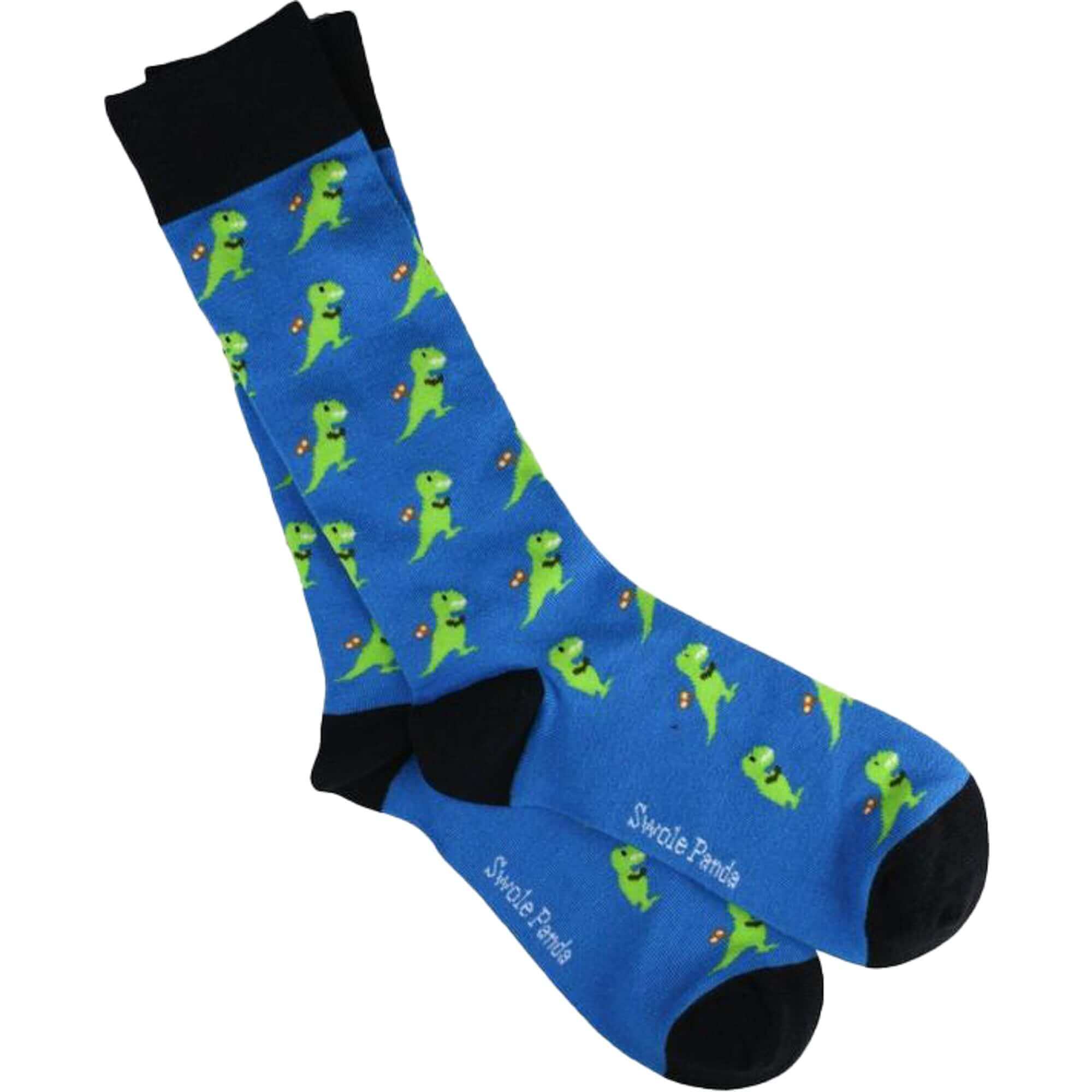Swole Panda - Premium Eco-Friendly Bamboo Socks - Colour: T-Rex Blue
